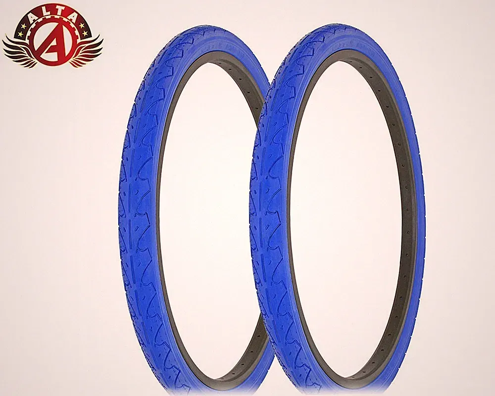 2 ALTA BICYCLE CRUISER DURABLE TIRE 26 x 1.95 BLUE CITY CAVALIER SLICK TREAD.