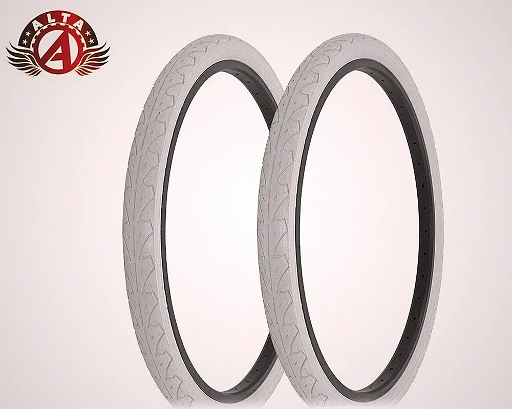 2 ALTA BICYCLE CRUISER DURABLE TIRE 26 x 1.95 WHITE CITY CAVALIER SLICK TREAD.