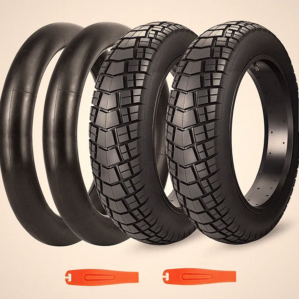 2 Pack with Tube 20 x 4.0 Fat Tire for Ebike, Mountain Bike, Tricycle, Ideal...