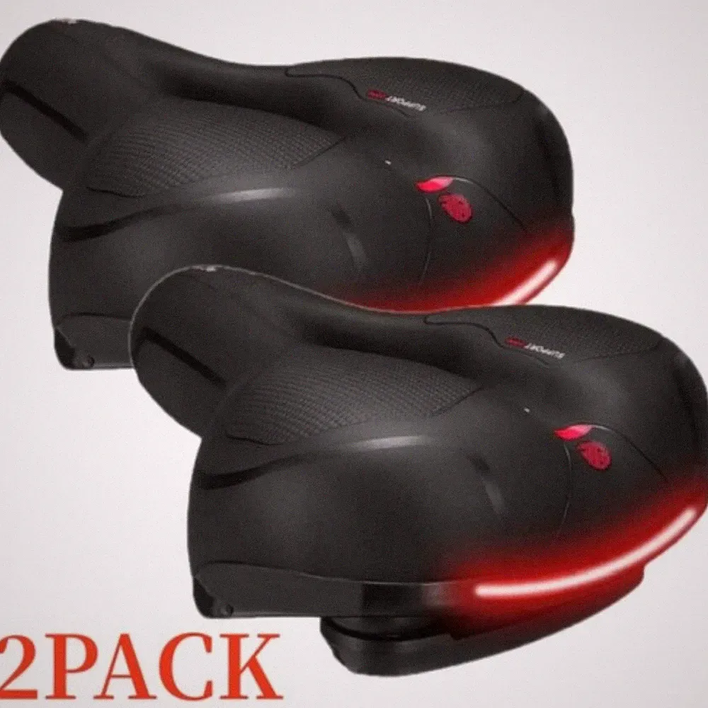 2PCS Wide Big Bum Bike Bicycle Saddle Seat Gel Cushion Sporty Soft Comfort Pad