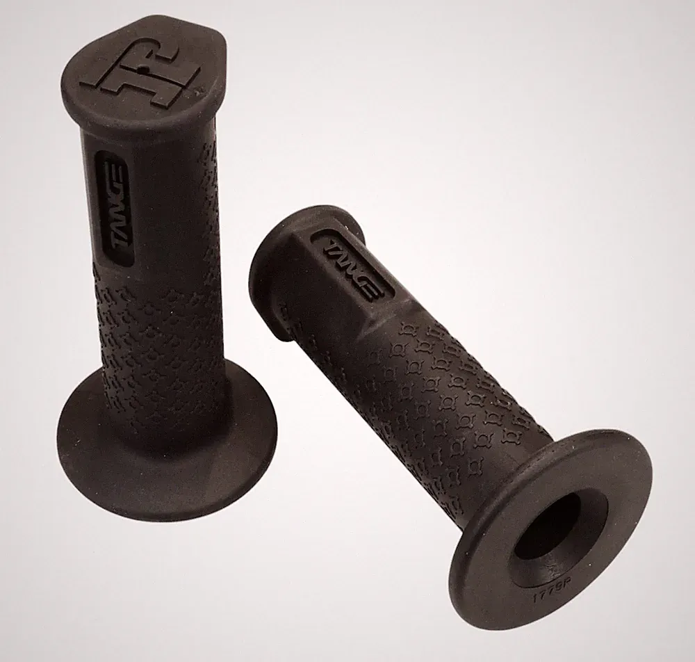 Tange old school BMX bicycle grips (4 1/2" - 114mm long) - BLACK