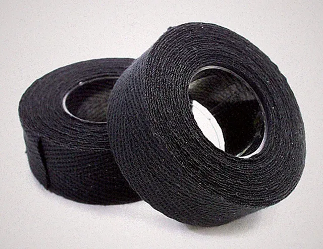 VELOX TRESSOSTAR COTTON BICYCLE HANDLEBAR BAR TAPE - TWO ROLLS - BLACK NEW